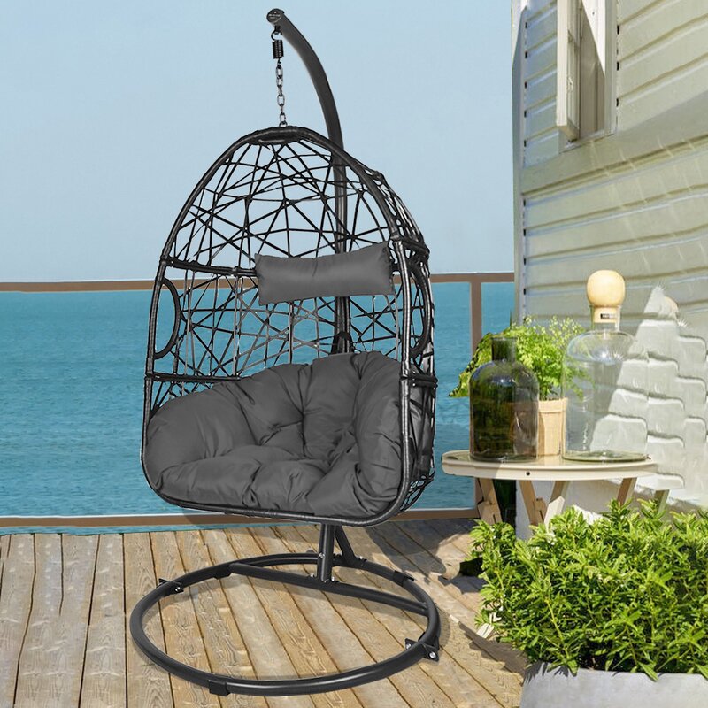 Dakota Fields Hanging Egg Swing Chair With Stand & Reviews | Wayfair.ca